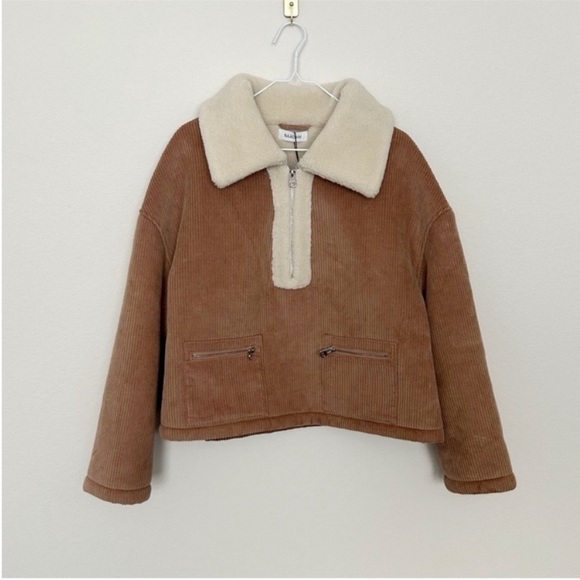 Naadam Vegan Shearling Quarter Zip Jacket NWT - Picture 7 of 11